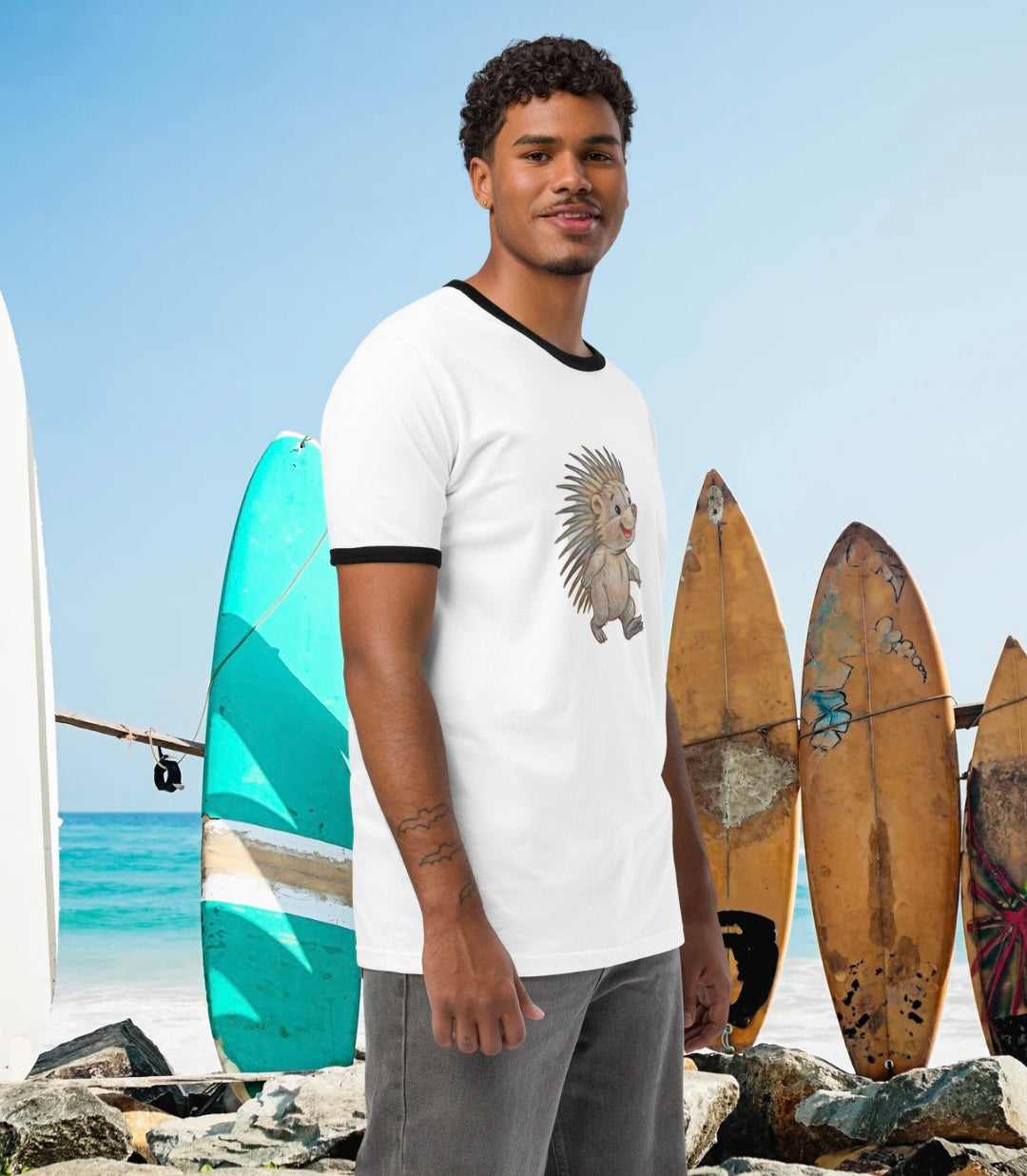 Patience kind vibes lightweight ringer tee