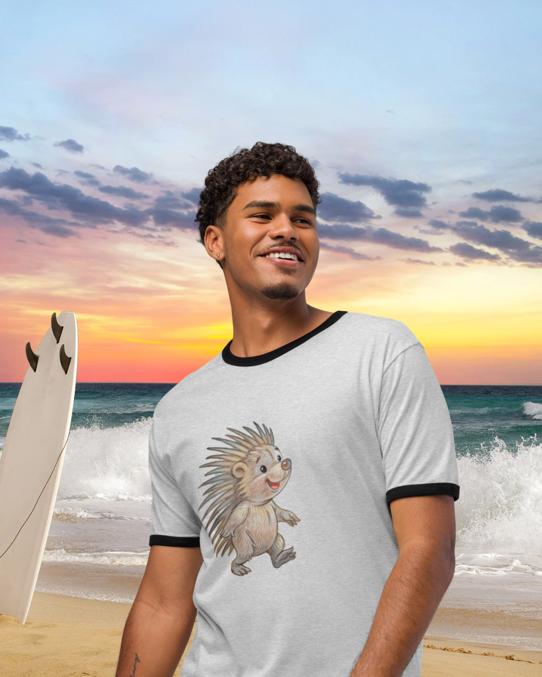 Patience kind vibes lightweight ringer tee